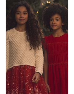 Красное бархатное платье свободного кроя со вставками, красный Hatley