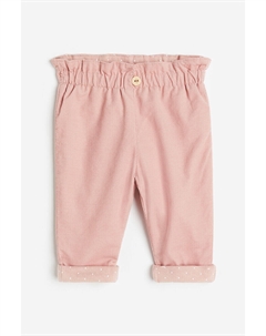 Вельветовые брюки на подкладке, розовый H&m