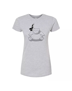 Облегающая футболка для сна с изображением покемонов Snorlax для юниоров, серый Licensed character