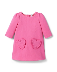 Платье Heart Embossed Dress, розовый Janie and jack