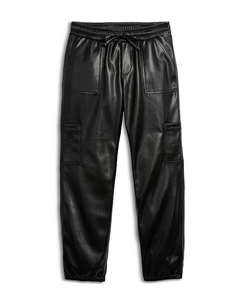 Брюки-карго Toni из искусственной кожи для девочек - Big Kid, черный Katiejnyc