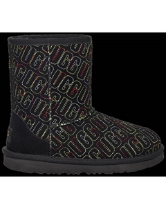 Ботинки Classic II Boot Kids 'Graphic Stitch - Black', черный Ugg