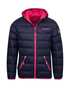Пуховик Jacke Dovrefjell, цвет Marineblau/Magenta Trollkids