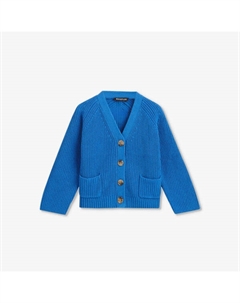 Хлопковый кардиган nora с накладными карманами 3-9 лет, синий Whistles