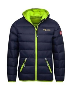 Пуховик Jacke Dovrefjell, цвет Marineblau/Zitrone Trollkids
