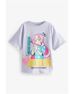 Футболка с графическим принтом, сиреневый Next