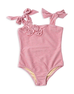 Слитный купальник для девочек Shimmer Flowers - Little Kid, Big Kid, оранжевый Shade critters