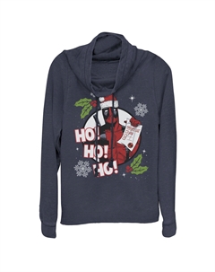 Праздничный пуловер с капюшоном и воротником-хомутом для юниоров Marvel Deadpool Santa Naughty List Licensed character