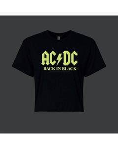 Укороченная футболка с рисунком AC/DC для юниоров, светящаяся в темноте "Back In Black" Licensed character
