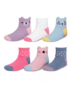 Набор из 6 укороченных мягких носков с животными для малышей и девочек (6 лет) Jumping beans