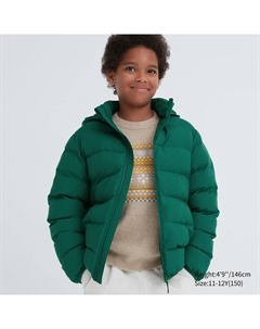 Куртка детская стеганая с капюшоном, зеленый Uniqlo