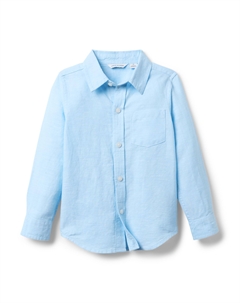 Рубашка Linen Roll-Up Shirt, цвет Multicolor Janie and jack