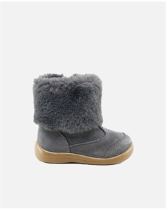 Детские сапожки из серой замши, серый Eli 1957