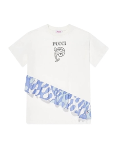 Платье с логотипом, белый Pucci junior