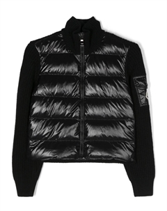 Пуховик с нашивкой-логотипом, черный Moncler enfant