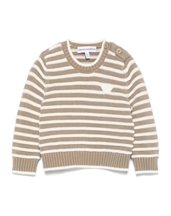 Свитер в полоску, коричневый Emporio armani kids