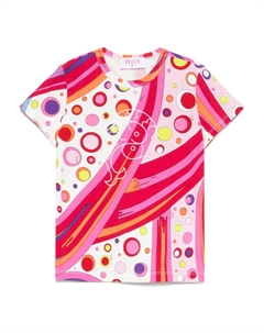 Футболка с принтом Fontane, розовый Pucci junior