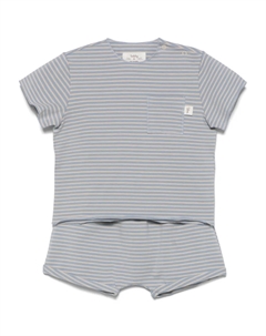 Комплект из футболки и полосатых шортов, синий Teddy & minou