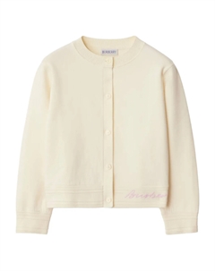Kids кардиган на пуговицах, белый Burberry