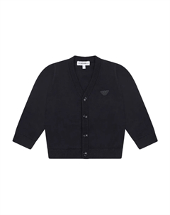 Кардиган с аппликацией логотипа, синий Emporio armani kids