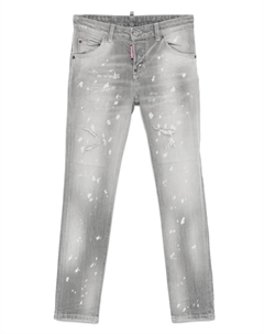 Джинсы с потертостями, серый Dsquared2 kids