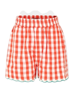 Шорты в клетку, красный Stella mccartney kids