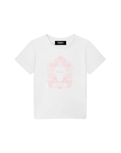 Футболка-джерси с графическим логотипом Araldo унисекс — для малышей и малышей, белый Versace