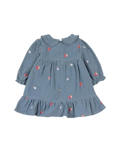 Платье с цветочной вышивкой, синий Tartine et chocolat