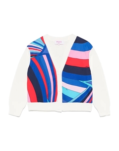 Кардиган с принтом Iride, белый Pucci junior