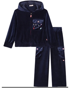 Вельветовый спортивный костюм, синий Billieblush