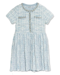 Платье твидовое, синий Self-portrait kids