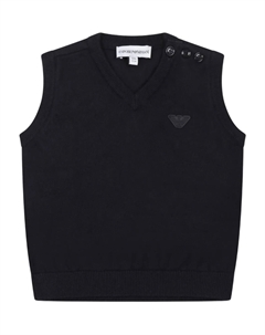 Детский джемпер без рукавов, синий Emporio armani kids
