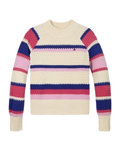 Полосатый трикотажный топ, нейтральный Tommy hilfiger junior