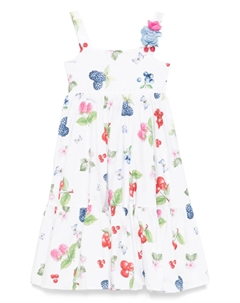 Платье с принтом, белый Monnalisa