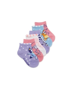 Детские носки  Scalloped Ankle Sock - 6 шт. в упаковке, разноцветные Bluey