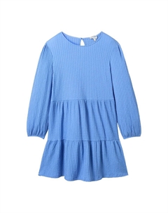 Вырезное платье с рельефом, лавандовый Tom tailor