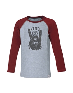 Лонгслив King of Rock Raglan, красный Band of rascals