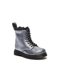 Ботинки 1460 — детские, серебристый металлик Dr. martens