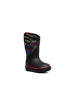 Ботинки Classic II Rain Boot — детские, с принтом Black Stripe Bogs°