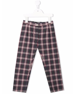 Клетчатые брюки кроя слим, серый Siola