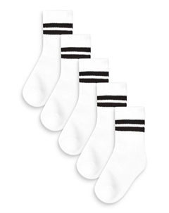 Носки CUSHIONED FOOTBED RIBBED SOCKS 5 PACK, цвет white Next