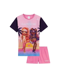 Короткий пижамный комплект, мультиколор Rainbow high