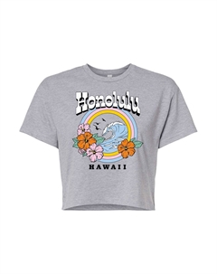 Укороченная футболка с рисунком Hawaii для юниоров, серый Licensed character