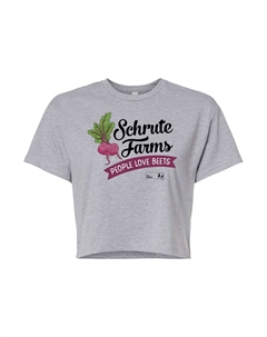 Укороченная футболка The Office Schrute Farms для юниоров, серый Licensed character