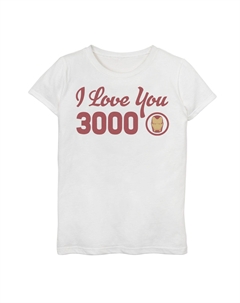 Футболка для девочек 7–16 лет с надписью «I Love You 3000» «Marvel Avengers Endgame Iron Man», белый Licensed character