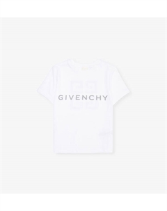 Футболка из хлопкового джерси с фирменным принтом 4-12+ лет, белый Givenchy