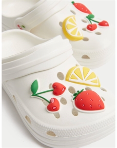 Детские узорчатые сабо, белый Marks & spencer