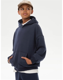 Толстовка с капюшоном из хлопка, темно-синий Marks & spencer