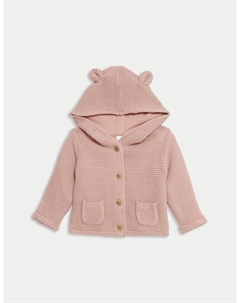 Кардиган с капюшоном из чистого хлопка, цвет Rose Marks & spencer