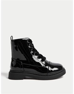 Детские лакированные ботинки Freshfeet, черный Marks & spencer